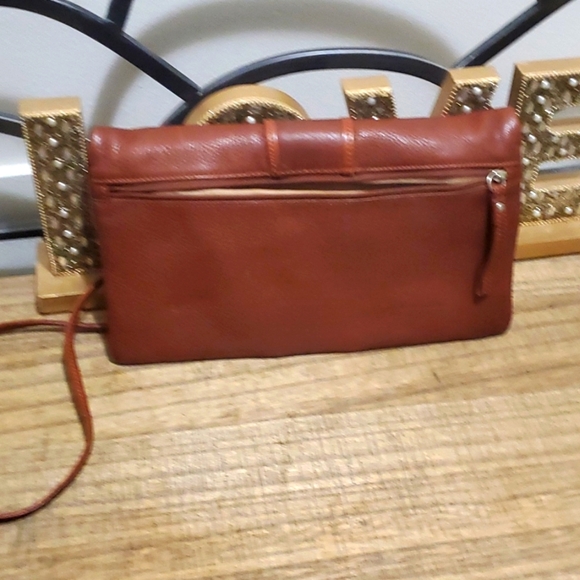 Osgoode Marley Foldover Crossbody Bag Brown Leather - Picture 6 of 9